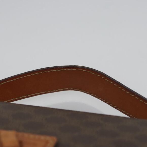 CELINE Macadam Canvas Hand Bag Pvc Leather Brown - Picture 8 of 13